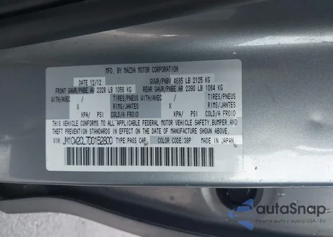 2013 Mazda Mazda5 Touring from USA, damaged, VIN JM1CW2CL7D0152800